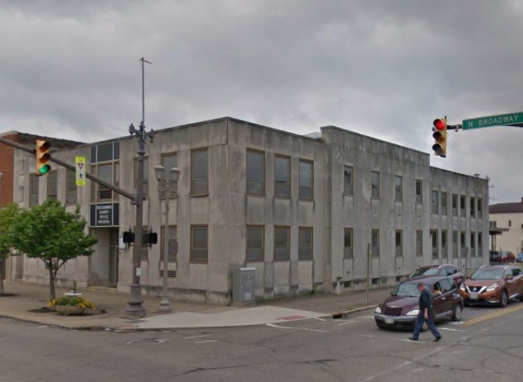 The location of the Hay House at the intersection of Fair and Broadway in New Philadelphia, 2018. (Source: google.com)